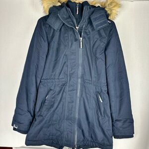 Superdry Microfibre Windparka in Navy Blue